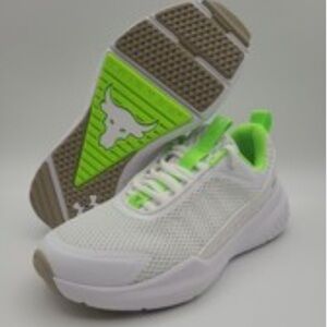 Under Armour Project Rock Shoes Mens Size 10 Sneakers White Green New Training